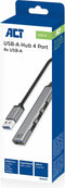 ACT USB-A hub, 3x USB-A 2.0 en 1x USB-A 3.0 AC6325