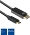 ACT USB C DisplayPort Kabel - 4K@60Hz – DislayPort 1.2 - Geschikt voor Laptop – Monitor - 2 meter – AC7325