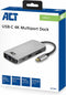 ACT USB-C docking station voor 1 HDMI monitor, ethernet, USB-A, kaartlezer, PD pass-through AC7041