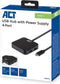 ACT USB-C hub 3.0, 4 poorts, USB-A, 10W stroomadapter AC6410