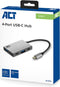 ACT USB-C hub 3.2 Gen2 10Gbps, 2x USB-C, 2x USB-A AC7070