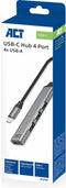 ACT USB-C hub, 3x USB-A 2.0 en 1x USB-A 3.0 AC6425