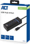 ACT USB C Hub – 4 USB poorten - USB 3.2 - Blauw LED - AC6415