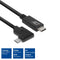 ACT USB C kabel naar USB C 90 graden - 2 m - USB 3.2 Gen 1 (3.1 Gen 1) - USB C Hoek Haaks - AC7407