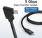 ACT USB C kabel naar USB C 90 graden - 2 m - USB 3.2 Gen 1 (3.1 Gen 1) - USB C Hoek Haaks - AC7407
