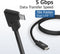 ACT USB-C Kabel naar USB C 90 graden Kabel | 1m | 3.2 Gen1 | USB-C Hoek Haaks | 5Gbps | AC7406