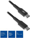 ACT USB C naar USB C Kabel – Gevlochten Nylon - 1m – Laad-en Datakabel - AC3096