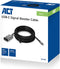 ACT USB-C verlengkabel met signaalversterker, 5 meter AC7060