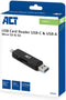 ACT USB Cardreader met USB-C/USB-A connector en 2 kaartsleuven - voor (Micro) SD/TF/MMC - USB3.0