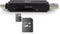 ACT USB Cardreader met USB-C/USB-A connector en 2 kaartsleuven - voor (Micro) SD/TF/MMC - USB3.0