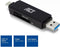 ACT USB Cardreader met USB-C/USB-A connector en 2 kaartsleuven - voor (Micro) SD/TF/MMC - USB3.0