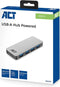ACT USB hub 3.0, 4 poorts USB-A, externe voeding AC6120