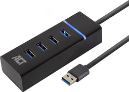 ACT USB Hub 3.0 – USB Hub 4 USB poort – Superspeed 5 Gbps - AC6300