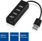 ACT USB Hub 4 poort – Mini Hub USB splitter – USB gevoed – USB 2.0 - AC6205