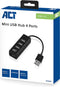 ACT USB Hub 4 poort – Mini Hub USB splitter – USB gevoed – USB 2.0 - AC6205