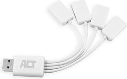 ACT USB hub 4 poorts USB-A, flexibel AC6210