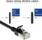ACT Zwarte 1 meter LSZH U/FTP CAT6A datacenter slimline patchkabel snagless met RJ45 connectoren DC7901
