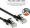ACT Zwarte 1 meter LSZH U/FTP CAT6A datacenter slimline patchkabel snagless met RJ45 connectoren DC7901