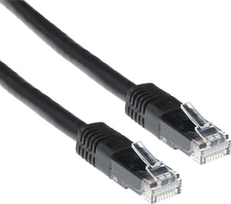ACT Zwarte 1 meter U/UTP CAT6 patchkabel met RJ45 connectoren IB8901