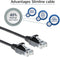 ACT Zwarte 10 meter LSZH U/UTP CAT6 datacenter slimline patchkabel snagless met RJ45 connectoren DC9910