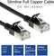 ACT Zwarte 3 meter LSZH U/FTP CAT6A datacenter slimline patchkabel snagless met RJ45 connectoren DC7903