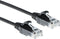 ACT Zwarte 3 meter LSZH U/UTP CAT6 datacenter slimline patchkabel snagless met RJ45 connectoren DC9903