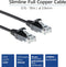 ACT Zwarte 3 meter LSZH U/UTP CAT6 datacenter slimline patchkabel snagless met RJ45 connectoren DC9903