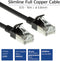ACT Zwarte 5 meter LSZH U/FTP CAT6A datacenter slimline patchkabel snagless met RJ45 connectoren DC7905