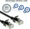 ACT Zwarte 5 meter LSZH U/FTP CAT6A datacenter slimline patchkabel snagless met RJ45 connectoren DC7905