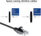 ACT Zwarte 5 meter LSZH U/UTP CAT6 datacenter slimline patchkabel snagless met RJ45 connectoren DC9905