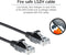 ACT Zwarte 5 meter LSZH U/UTP CAT6 datacenter slimline patchkabel snagless met RJ45 connectoren DC9905