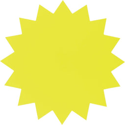 actie/reclamesymbolen Folia ster 18cm krimp a 20 vel neongeel