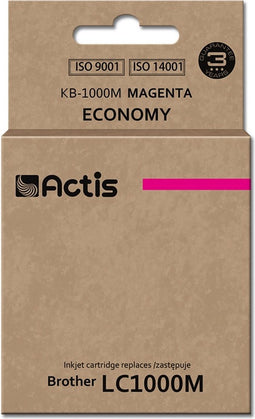Actis KB-1000M inkt (vervanging Brother LC1000M/LC970M; Standaard; 36 ml; rood)