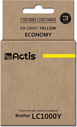 Actis KB-1000Y inkt (vervangt Brother LC1000Y/LC970Y; Standaard; 36 ml; geel)