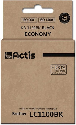 Actis KB-1100Bk Inkt (vervangt Brother LC1100BK/980BK; Standaard; 28 ml; zwart)
