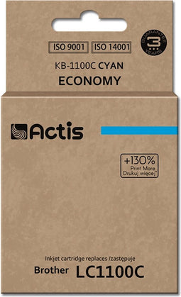 Actis KB-1100C-inkt (vervangt Brother LC1100C/980C; standaard; 19 ml; blauw)