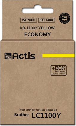 Actis KB-1100Y inkt (vervangt Brother LC1100Y/980Y; standaard; 19 ml; geel)