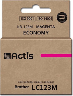 Actis KB-123M inkt (vervanging Brother LC123M/LC121M; Standaard; 10 ml; rood)