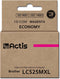 Actis KB-525M inkt (vervanging Brother LC525M; Standaard; 15 ml; rood)