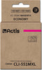 Actis KC-551M-inkt (Canon CLI-551M-vervanger; standaard; 12 ml; rood)