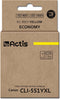 Actis KC-551Y-inkt (Canon CLI-551Y-vervanger; standaard; 12 ml; geel)