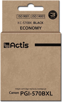 Actis KC-570Bk Inkt (vervanging voor Canon PGI-570BK; Standaard; 22 ml; zwart)