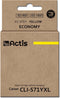 Actis KC-571Y inkt (Canon CLI-571Y vervanging; Standaard; 12 ml; geel)