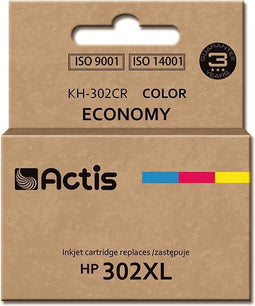 Actis KH-302CR inkt (vervanging HP 302XL F6U67AE; premium; 21 ml; kleur)