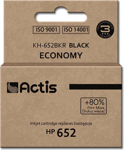 Actis KH-652BKR inkt (vervanging HP 652 F6V25AE; Standaard; 15 ml; zwart)