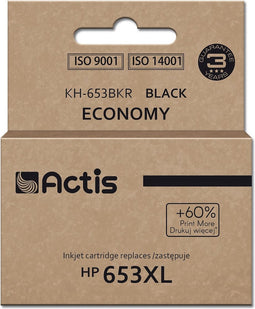 Actis KH-653BKR inkt voor HP printer, vervanging HP 653XL 3YM75AE; Premium; 20ml; 575 pagina's; zwart