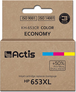 Actis KH-653CR printerinkt, vervanging HP 653XL 3YM74AE; Premium; 18ml; 300 pagina's; kleur