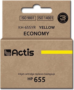 Actis KH-655YR inkt (vervanging HP 655 CZ112AE; Standaard; 12 ml; geel)