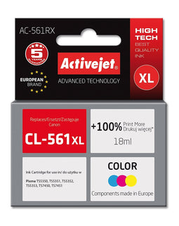 Activejet AC-561RX Ink cartridge (replacement for Canon CL-561XL; Premium; 18 ml; color)