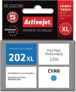 Activejet AE-202CNX inkt (vervanging van Epson 202XL H24010; Supreme; 12 ml; blauw)